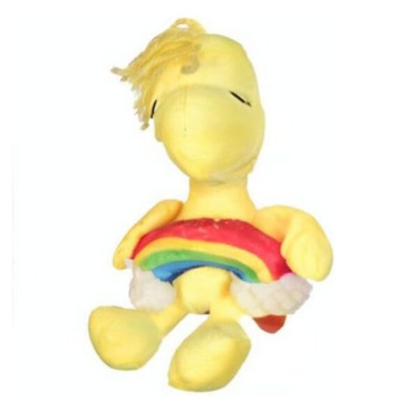 NWT ~ PEANUTS: Pride Woodstock Rainbow Squeaker & Crinkle 9 inch Pet Toy - Picture 3 of 11